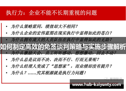 如何制定高效的免签谈判策略与实施步骤解析